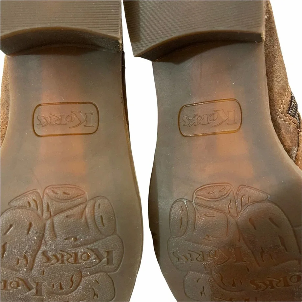 Korks Sonya Ankle Tan Distressed Booties NWOT_7